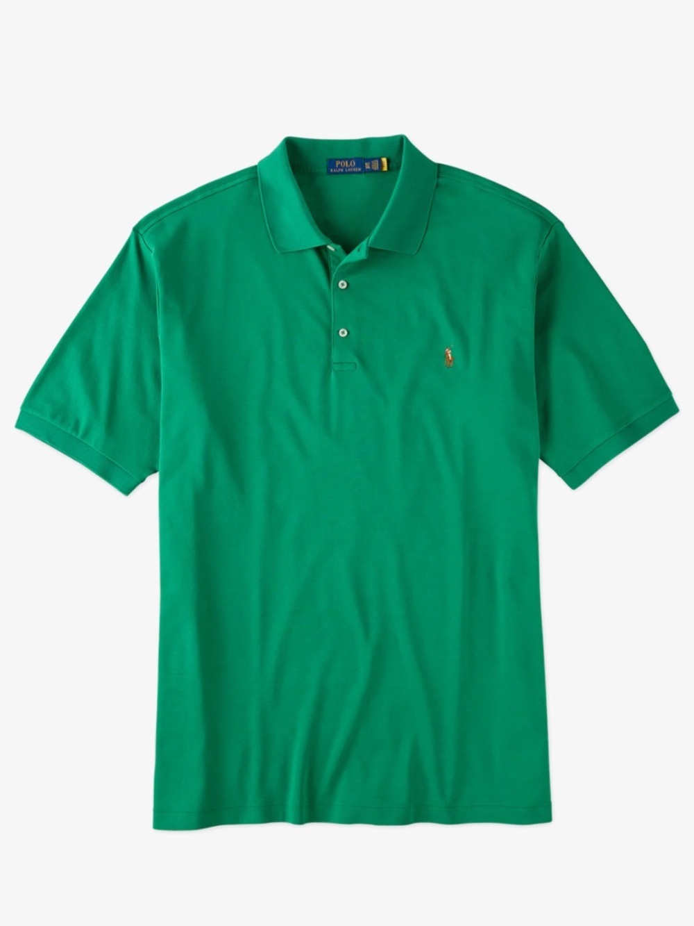POLO RALPH LAUREN Classic Fit Short Sleeve Soft Touch Pima Cotton Polo Green 4XT